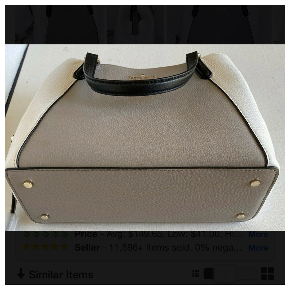 ✨POSH LIVE GIVEAWAY✨KATE SPADE 3 TONE LEATHER SATCHEL BAG - Picture 6 of 7